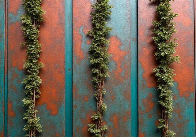 Pannelli metallici ossidati con verde stabilizzato